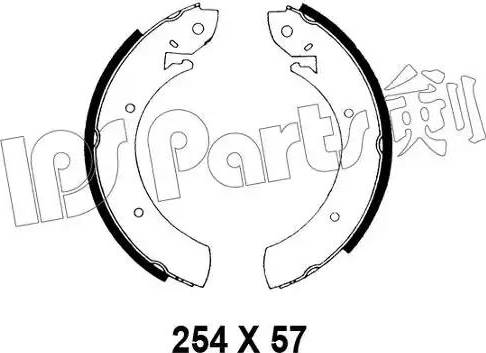 IPS Parts IBL-4194 - Тормозные башмаки, барабанные autospares.lv