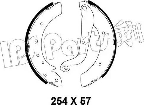 IPS Parts IBL-4195 - Тормозные башмаки, барабанные autospares.lv