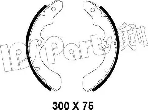 IPS Parts IBL-4133 - Тормозные башмаки, барабанные autospares.lv