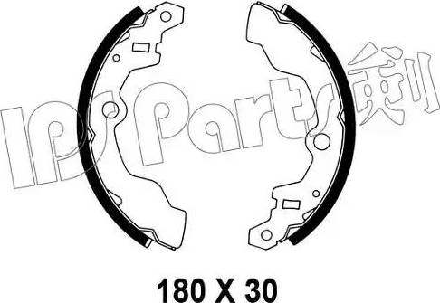 IPS Parts IBL-4808 - Тормозные башмаки, барабанные autospares.lv