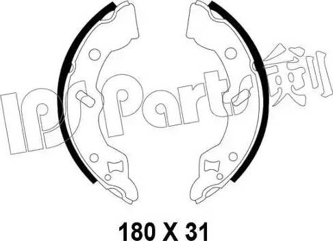 IPS Parts IBL-4399 - Тормозные башмаки, барабанные autospares.lv