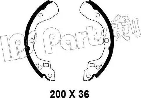 IPS Parts IBL-4398 - Тормозные башмаки, барабанные autospares.lv