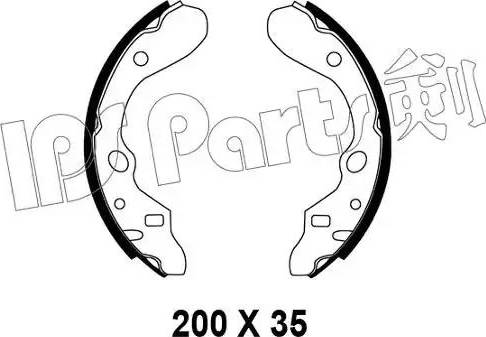 IPS Parts IBL-4397 - Тормозные башмаки, барабанные autospares.lv