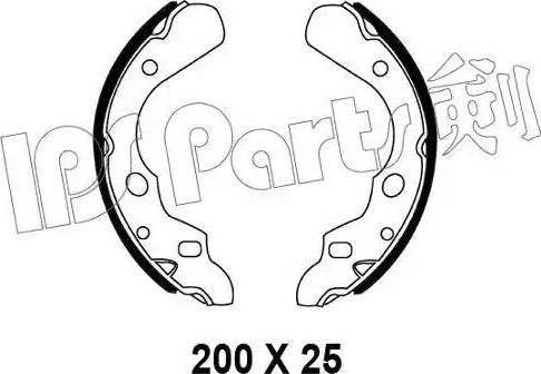 IPS Parts IBL-4388 - Тормозные башмаки, барабанные autospares.lv