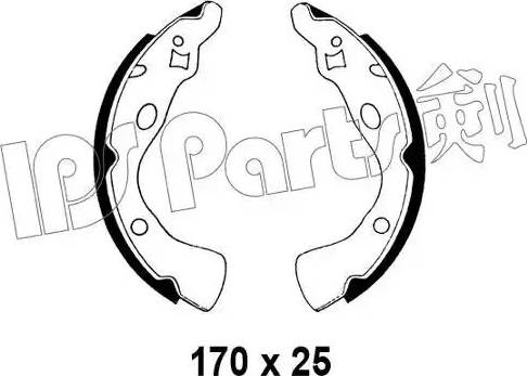 IPS Parts IBL-4330 - Тормозные башмаки, барабанные autospares.lv