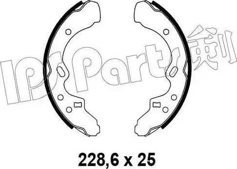 IPS Parts IBL-4328 - Тормозные башмаки, барабанные autospares.lv