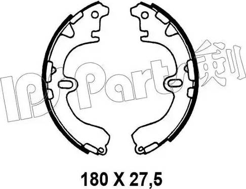 IPS Parts IBL-4294 - Тормозные башмаки, барабанные autospares.lv