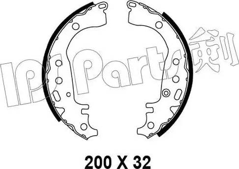 IPS Parts IBL-4204 - Тормозные башмаки, барабанные autospares.lv