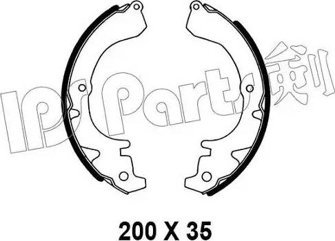 IPS Parts IBL-4206 - Тормозные башмаки, барабанные autospares.lv