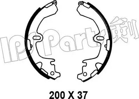 IPS Parts IBL-4201 - Тормозные башмаки, барабанные autospares.lv