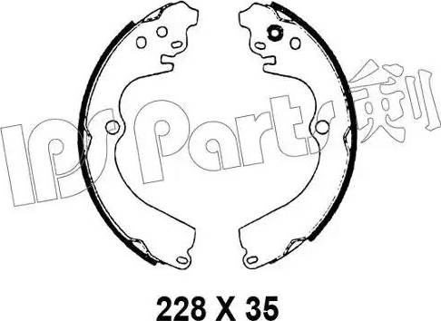 IPS Parts IBL-4798 - Тормозные башмаки, барабанные autospares.lv