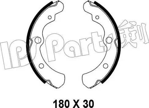 IPS Parts IBL-4705 - Тормозные башмаки, барабанные autospares.lv