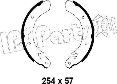 IPS Parts IBL-4H00 - Тормозные башмаки, барабанные autospares.lv