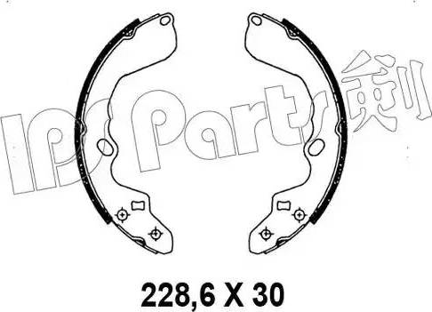 IPS Parts IBL-4K00 - Тормозные башмаки, барабанные autospares.lv