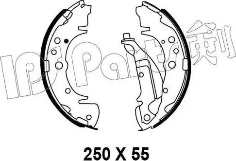 IPS Parts IBL-4K01 - Тормозные башмаки, барабанные autospares.lv