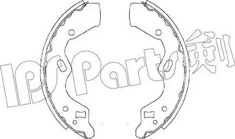 IPS Parts IBL-4K07 - Тормозные башмаки, барабанные autospares.lv