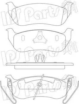 IPS Parts IBR-1991 - Тормозные колодки, дисковые, комплект autospares.lv