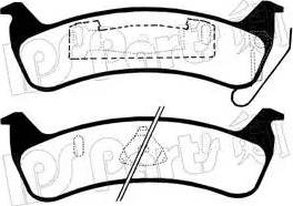 IPS Parts IBR-1998 - Тормозные колодки, дисковые, комплект autospares.lv