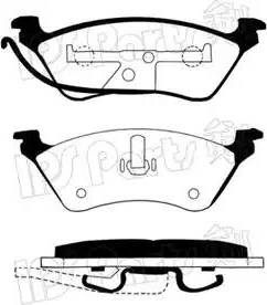 IPS Parts IBR-1993 - Тормозные колодки, дисковые, комплект autospares.lv