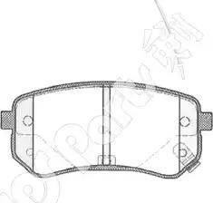 IPS Parts IBR-1K05 - Тормозные колодки, дисковые, комплект autospares.lv