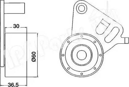 IPS Parts ITB-6903 - Натяжитель, ремень ГРМ autospares.lv