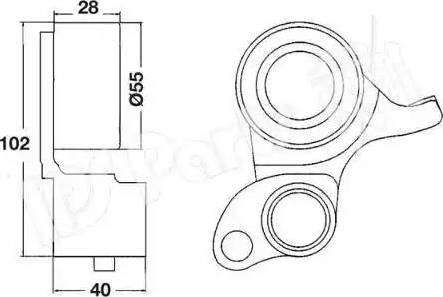 IPS Parts ITB-6416 - Натяжитель, ремень ГРМ autospares.lv