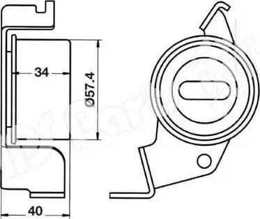 IPS Parts ITB-6537 - Натяжитель, ремень ГРМ autospares.lv