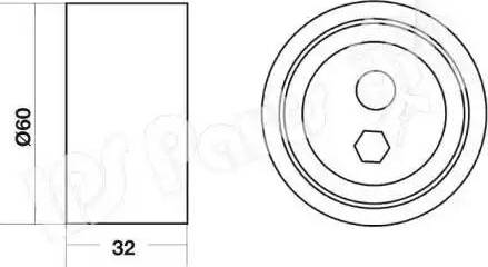 IPS Parts ITB-6007 - Натяжитель, ремень ГРМ autospares.lv