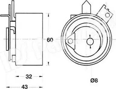 IPS Parts ITB-6123 - Натяжной ролик, зубчатый ремень ГРМ autospares.lv