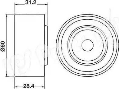 IPS Parts ITB-6305 - Направляющий ролик, зубчатый ремень ГРМ autospares.lv