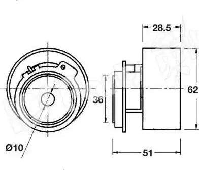 IPS Parts ITB-6313 - Натяжитель, ремень ГРМ autospares.lv