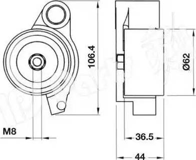 IPS Parts ITB-6250 - Натяжитель, ремень ГРМ autospares.lv
