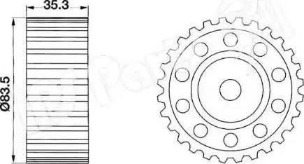 IPS Parts ITB-6203 - Направляющий ролик, зубчатый ремень ГРМ autospares.lv