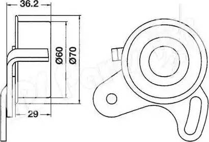 IPS Parts ITB-6H01 - Натяжной ролик, зубчатый ремень ГРМ autospares.lv