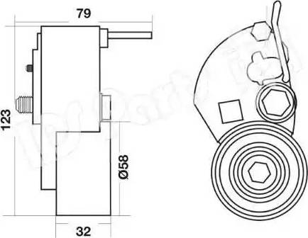 IPS Parts ITB-6H24 - Натяжитель, ремень ГРМ autospares.lv