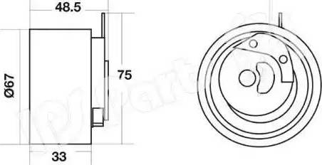 IPS Parts ITB-6J01 - Натяжитель, ремень ГРМ autospares.lv