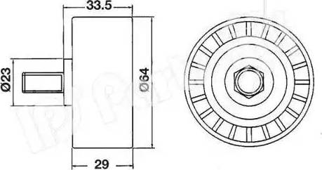 IPS Parts ITB-6W01 - Натяжитель, ремень ГРМ autospares.lv