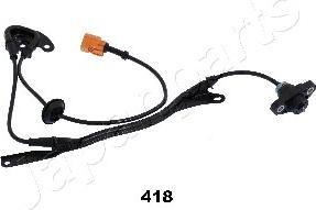 Japanparts ABS-418 - Датчик ABS, частота вращения колеса autospares.lv