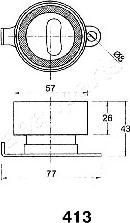 Japanparts BE-413 - Натяжитель, ремень ГРМ autospares.lv