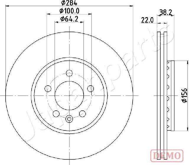 Japanparts DI-442C - Тормозной диск autospares.lv