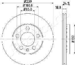 Japanparts DI-0945 - Тормозной диск autospares.lv