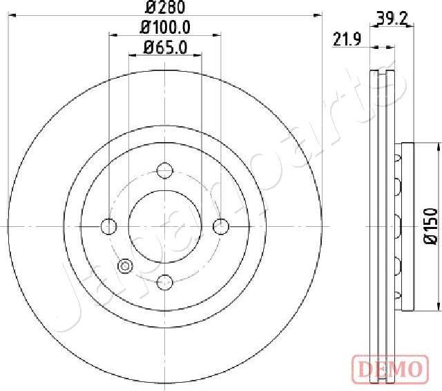 Japanparts DI-0940C - Тормозной диск autospares.lv