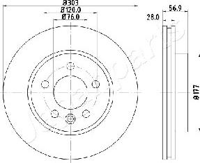 Japanparts DI-0948 - Тормозной диск autospares.lv