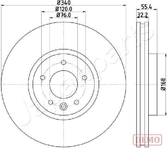 Japanparts DI-0954C - Тормозной диск autospares.lv