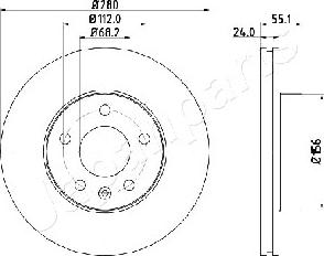 Japanparts DI-0958 - Тормозной диск autospares.lv