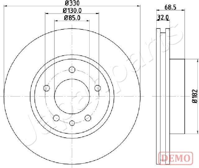 Japanparts DI-0957C - Тормозной диск autospares.lv