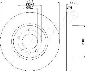 Japanparts DI-0957 - Тормозной диск autospares.lv