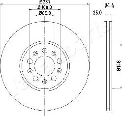 Japanparts DI-0901 - Тормозной диск autospares.lv