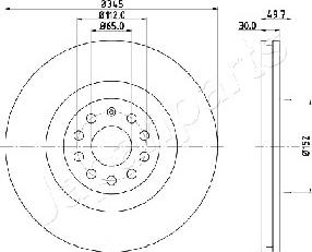 Japanparts DI-0908 - Тормозной диск autospares.lv