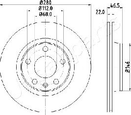 Japanparts DI-0911 - Тормозной диск autospares.lv